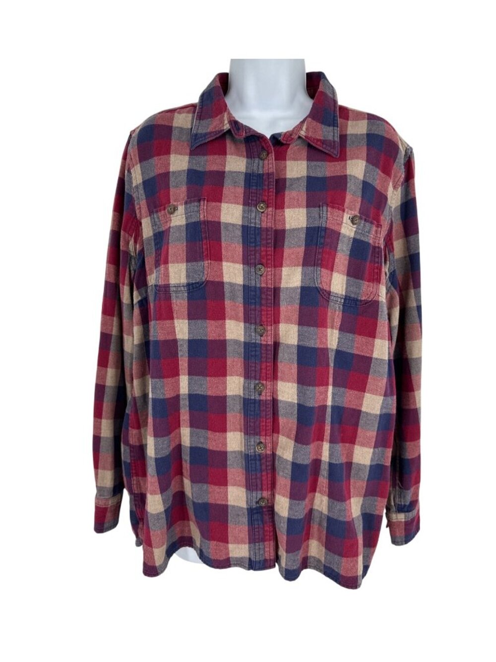 Duluth Trading Co Women's Free Swingin' Flannel Shirt Size XL